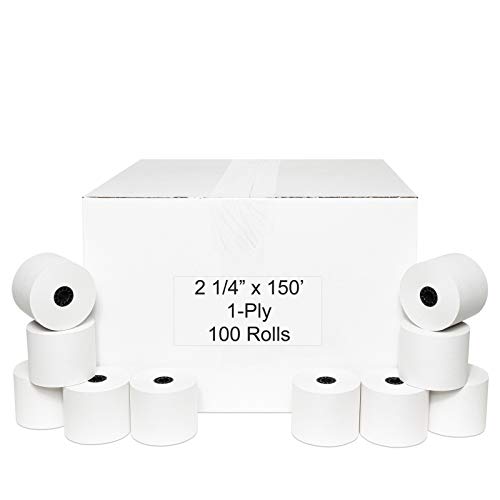 Adding Machine Rolls, Calculator Rolls, 2.25 Inch x 150 Bond Rolls, Pack of 100