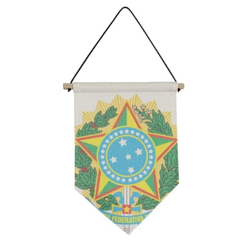 Drapeau du Brésil sur toile haut de gamme pour mur chic