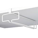 Gevrkjenp 棚下のワイングラスハンガー、ワイングラスホルダー,ワイングラスホルダーメタルワインカップラック | ワイングラスラックワイングラスホルダー棚下金属収納ハンガーキッチンオーガナイザーバー棚用