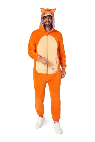 OppoSuits Erwachsene Einteiliger Pyjamas - Tier-Strampler - Katzen Onesie - Rot
