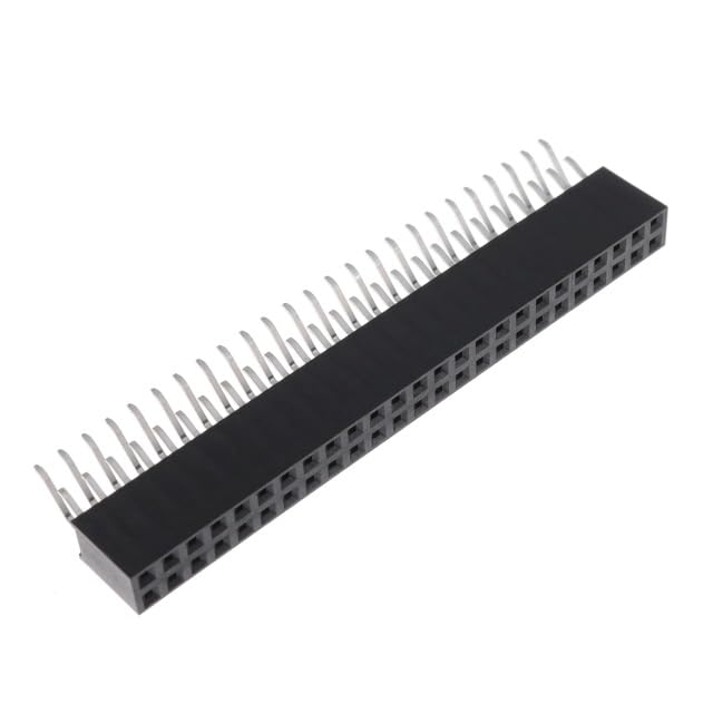 1156906, Female Strip, 2row 50pos, Pitch: 2.54mm, Black, Contact Connect Type: Socket, SMD Soldering, FQ 2,54D/ 50-SH-0-BT