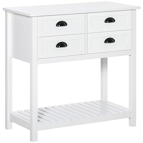 THEMEPT Maximize Space with Coffee Bar Cabinet, Four Drawer Storage,