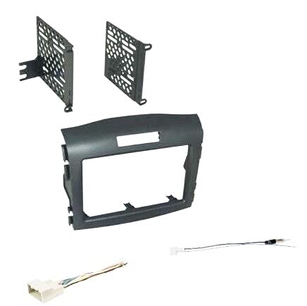 Double Din Car Radio Dash Install Kit Wire Harness and Antenna Adapter Combo Made for 2012 2013 2014 2015 2016 Honda CRV CR-V -No Factory Premium System