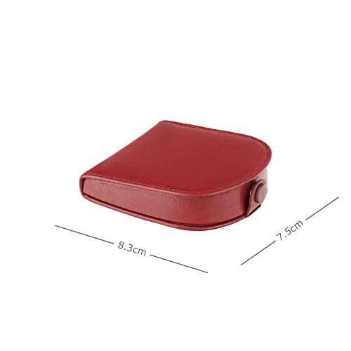 Visconti Polo T-5 Brown Soft Leather Coin Purse Pouch Tray/Change Holder (Red)2