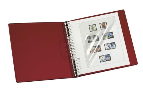 LINDNER Das Original Set: Ringbinder Regular mit Schutzkassette 814, weinrot