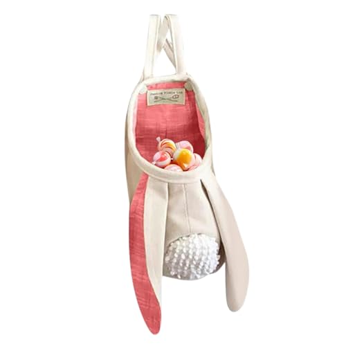 Bolsa de conejito de Pascua, bolsas de caza de huevos de Pascua | Pascua regalo bolsa de almacenamiento orejas conejito decoración bolsas de regalos | conejo caramelo cubo decorativo caza de huevos