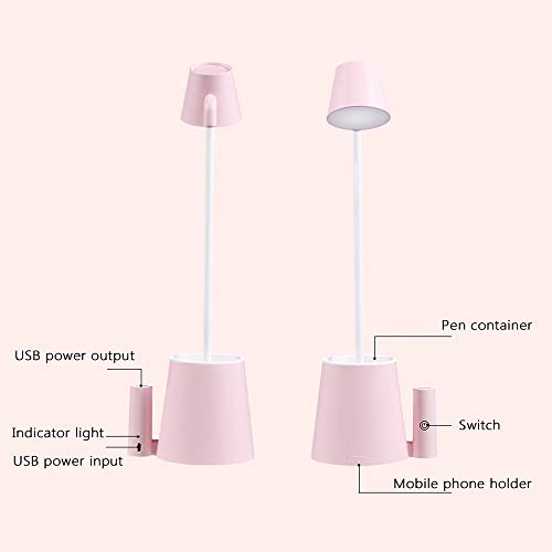 Anself Diodo emissor de luz da lâmpada de mesa proteger dimmable lâmpada de mesa de controle de toqu