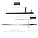 Sharp Blade Medieval Sword Black Western Sword Manganese Steel Blade Total Length 45.66 inches for Display Gift Collection