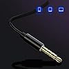 Single Earphone One Side Earplugs with Microphone Stereo to mono Single Earbud Radio headphones Reinforced Cord Compatible with Samsung,Radio #4