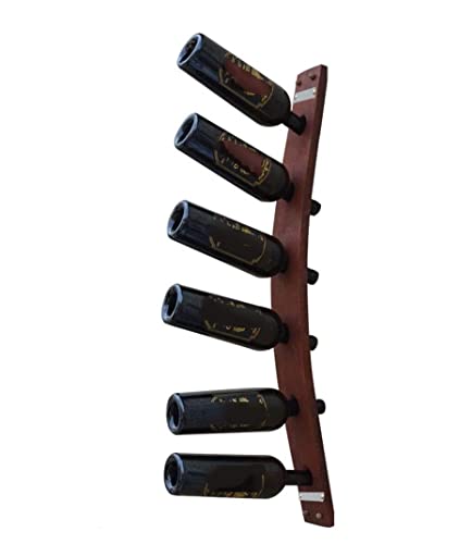 Soporte para botellas de vino de madera para pared miniatura 1
