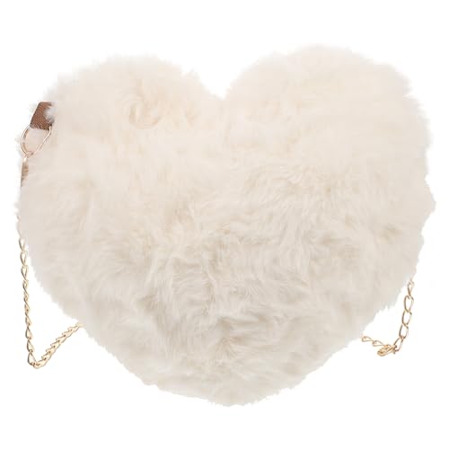 TENDYCOCO Bolso bandolera felpa melocotón en forma de corazón bol...