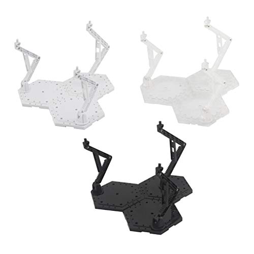 P Prettyia Puppenständer Display Ständer Halter für 1/100, 1/144 Gundam, Saint Cloth Action Figuren Körper Zubehör - Schwarz