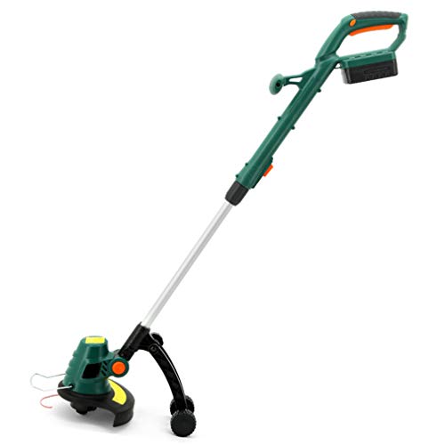 Cordless Rasenmäher mit Klingen, Wiederaufladbare Kleine Pinsel Cutter mit Abnehmbare Hinten Rad, geräuscharm Rasen Haushalt Einfassung Maschine