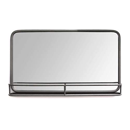 Stratton Home Decor Mason Metal Mirror With Shelf #TOP29