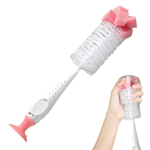 Botella de esponja - limpiador de botellas con mango largo, cepillo de esponja | Herramienta de limpieza de botellas para niños, depurador de botellas de agua, vector de botellas para cuc