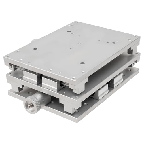 Precision 2 Axis XY Axis Positioning Stage, Aluminum Alloy Manual Linear Moving Work Table, 3kg Load for Marking & Micro Experiment