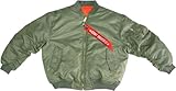 Army Universe Sage Green MA-1 Military Flight Jacket, Air Force Bomber Pilot Jacket (X-Large)