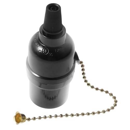 HOLIDYOYO Lamp Head Zipper Pull Chain Light Switch Pull Chain Light Socket Holder Ceiling Lights with Cord LED Light Pull Chain Replacement Pull Chain Light Fixture Lamp Chain