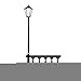 Produktbild Vinyl Wall Decor Selbstklebende Post Geländer Straßenlampe Wandaufkleber Kunst Wohnzimmer Home Decor44X81Cm