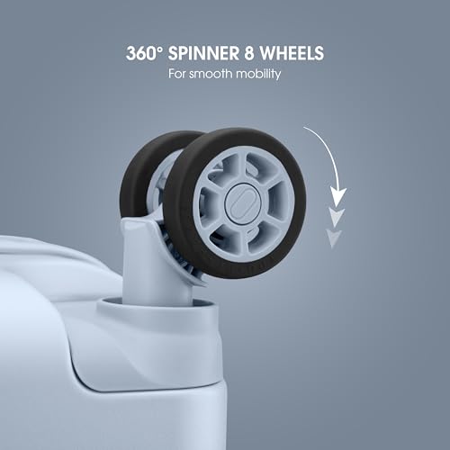 Image of Maleta Crescent Set of 3 | Small + Medium +Large |TSA Lock,Expandable,Anti-Theft Zipper,Wet-Dry Compartment |Trolley Bags | Luggage|Suitcase for Travel (Silver, Set of 3 (Small-Medium-Large))