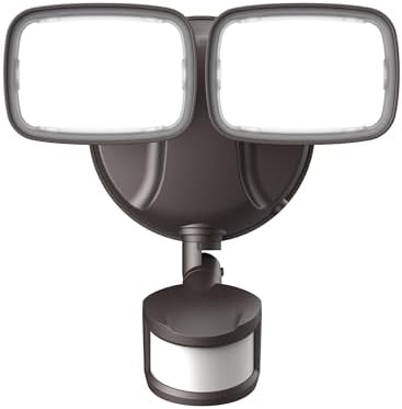 Feit Electric LED Outdoor Security Floodlight, Dual Head, Motion Sensor ...