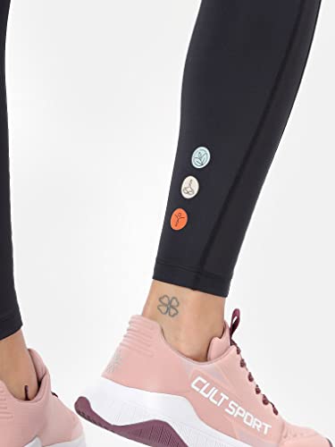Image of CULT Women's AbsoluteFit Solid Yoga Tights, 4-Way Stretch, Anti-Chafing, Moisture-Wicking, Squat-Proof, Sports Leggings, Active Wear