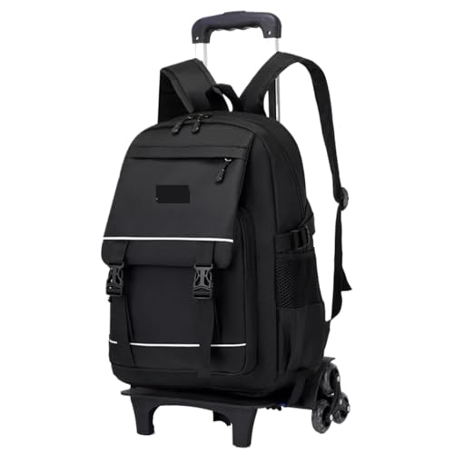 WLIHDB Mochila con Ruedas Mochilas Escolares con Ruedas for niños, Mochilas, for niñas para Hombre Y Mujer(Black)