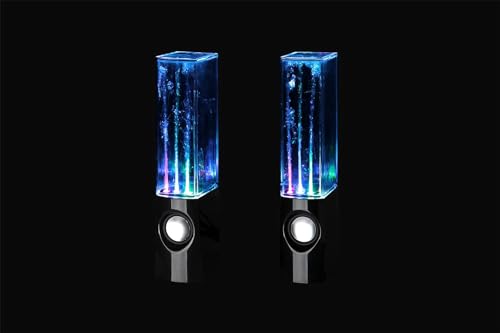 Autek Color Splash Dancing Water Haut-Parleur avec Connexion USB pour iPod, iPad, iPhone, Lecteur MP3, PC Noir/Blanc