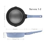 8 Inch Small Frying Pan Skillet with Lid, Nonstick Mini Saute Pan - Image 3