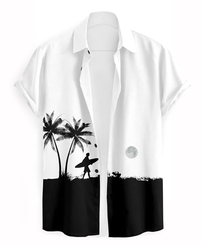 Half Sleeve Printed Summer Shirts for Men Regular Fit Printed Spr...