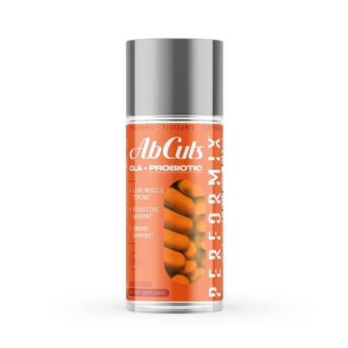PERFORMIX Ab Cuts CLA + Probiotics - Supports Lean Muscle Toning and Gut Health - 100 Soft Gels