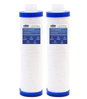 Indipristius Pre Filter Cartridge, 9 inch Candle Filter, RO Water Purifier Candle, Sediment Filter, Compatible with Kent, LG, Livpure, Aquaguard, and All Other Brands Pre Filters (Pack of 2)