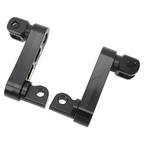 Fockety Repose-Pieds de Moto, Hauteur Réglable Support D'extension de Pince de Repose-Pieds Supports D'extension pour Piquets D'autoroute Robuste Réglable à 360° Support D'extension de