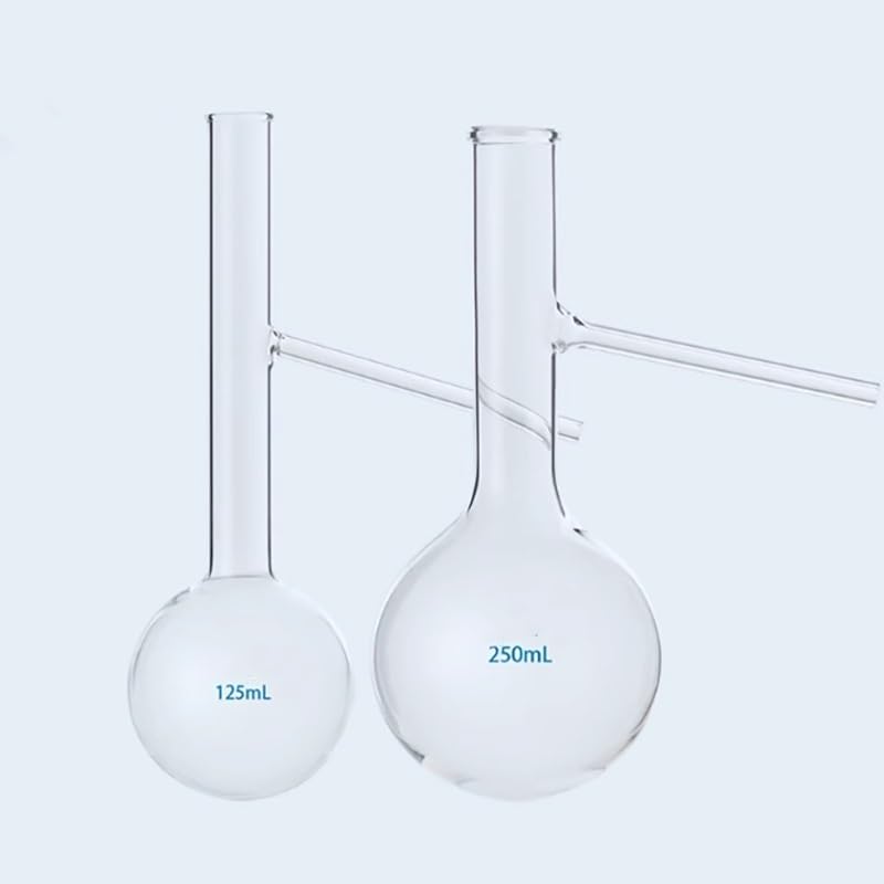 Long-Neck Distillation Flasks - 125 mL, 250 mL, 500 mL, 1000 mL - Laboratory-Grade Thickened High-Temperature Resistant Glass Distillers(125ml)