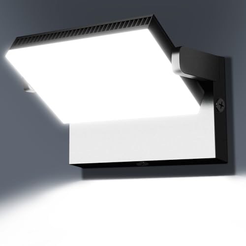 ledmo 150W Applique Projecteur Extérieur 6000K Noir,Projecteur LED Exterieur Puissant 17000LM,IP65 Etanche Eclairage Exterieur Moderne avec Panneau LED...