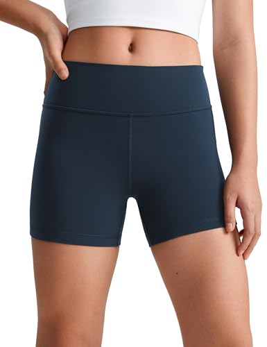 CRZ YOGA Chicas Butterluxe Shorts Deportivos de Motociclista Niños Adolescente Salón Activo Bailar Yoga Correr Crepúsculo Azul M