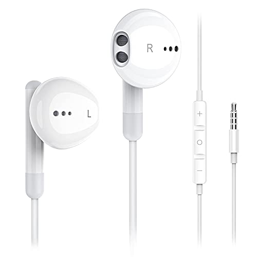 Kabelgebundene Ohrhörer mit Mikrofon, Kimwood Kopfhörer HiFi-Stereo-Sound, kraftvoller Bass und kristallklarer Audio, Ohrstöpsel kompatibel mit iPhone, iPad, Android-Handys, MP3, Laptop, Computer usw Cover