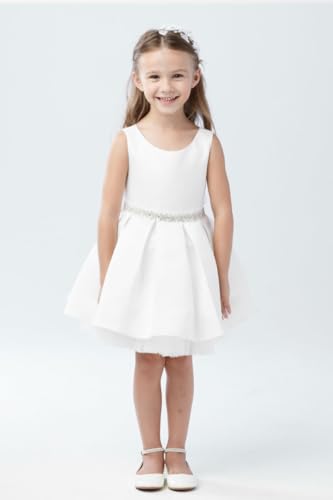 Summer Glossy Satin Sleeveless Short Flower Girls Dress O-Neck Kids 2024 Wedding Formal Party Mini Dress2