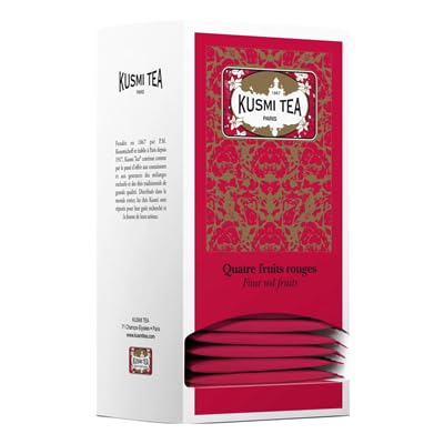 Kusmi Tea - Quatre Fruits Rouge organic - Box of 25 muslin tea bags