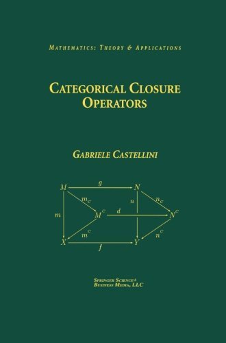 Categorical Closure Operators (Mathematics: Theory & Applications)