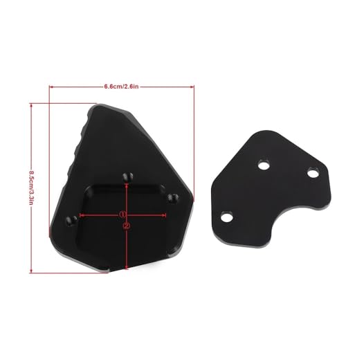 Extension support latéral GSX1300R 2021-2023 en aluminium anodisé rouge