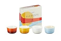 Le Creuset Elements Mini Ramekin, Cayenne, Nectar, Meringue, Coastal Blue (Set of 4)