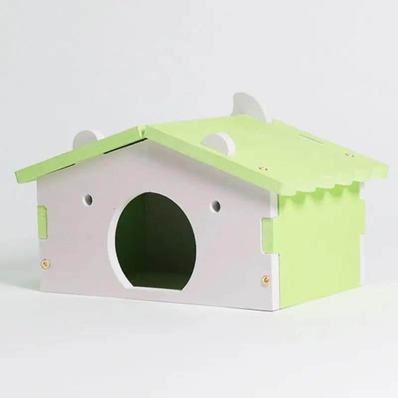 Juguete for hámster, 2 Piezas, Cama Colorida for hámster, casa for Ratas, Ratones, Hurones Enanos, Animales pequeños, Juguete Rosa,Juguetes para hámster(Green)