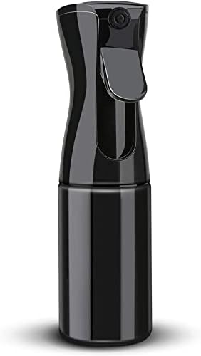 Hair Spray Misting Bottle, 200ml Refillable Fine Mist Sprayer Bottle, Ultra Fine Continuous Water Mister For Salon, Gardening, Plants & Skin Care, Black