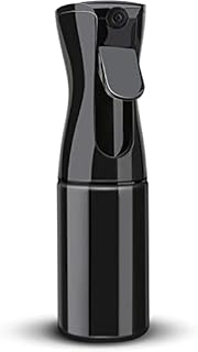 Hair Spray Misting Bottle, 200ml Refillable Fine Mist Sprayer Bottle, Ultra Fine Continuous Water Mister For Salon, Gardening, Plants & Skin Care, Black