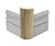 3/4" x 2 3/4" x 6" Poplar (Paint Grade) Outside Radius Corner Base Block, Trim Molding (30)