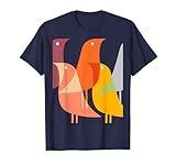 Bird Print, Art Deco, 60s Style, Minimal, Hippy, Retro, Cool T-Shirt