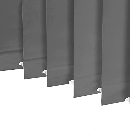 100% Blackout Vertical Window Shades, 3.5Inch Slat Fabric Thermal Insulated Energy Saving Uv Protection Decoration Vertical Window Blinds #TOP6