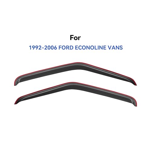 Image of in-Channel Window Visors Rain Guards for 1992-2006 Ford E-150 /E-250 /E-350 /E-450 /E-550 Super Duty, Window Vent Wind Deflectors Visors Shades for 92-06 Econoline Cargo Van, 2PCS