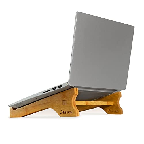 Deston-Laptop-Stand-for-Desk-Ergonomic-Bamboo-Computer-Stand-Detachable-Notebook-Lift-Riser-Ventilated-Holder-Compatible-with-MacBook-Dell-XPS-Samsung-All-10-15-Laptops
